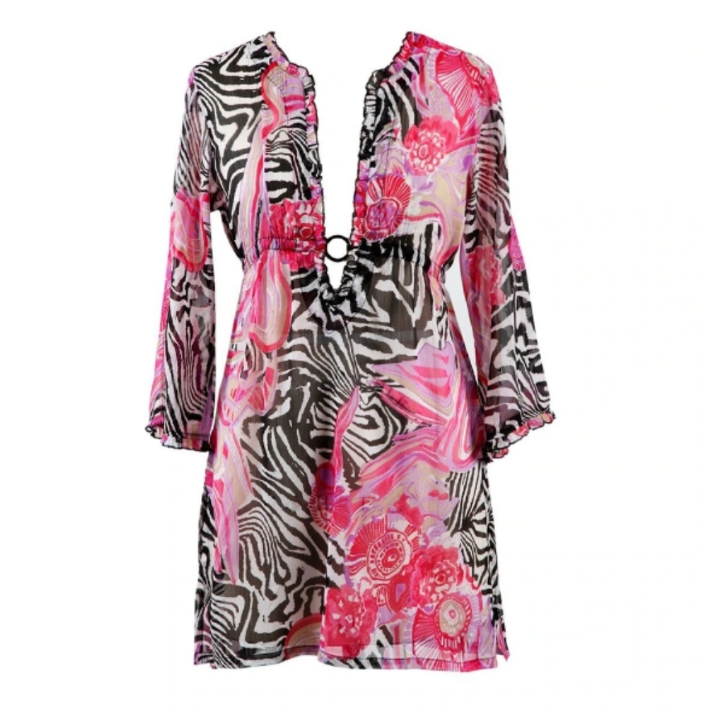 Peppermint Bay Swim Cover Up Abstract Print Size S